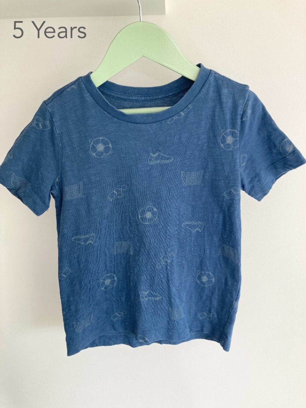 🪴5/$30 Pekkle 5 Years Boy Soccer Blue T-Shirt Summer Fall Sport